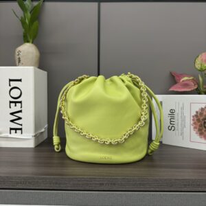 LOEWE's new high-quality sheepskin Flamenco Purse Bucket bag