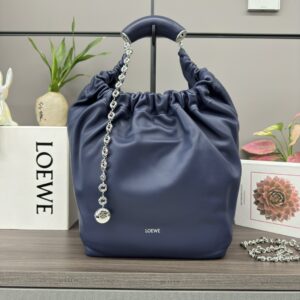 LOEWE's new high quality medium sized sheepskin Squeeze handbag and clutch pouch