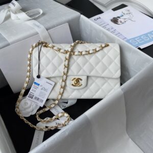 Chane1 Classic Flap Bag - Classic style, salmon skin, sheepskin, elegant and simple.